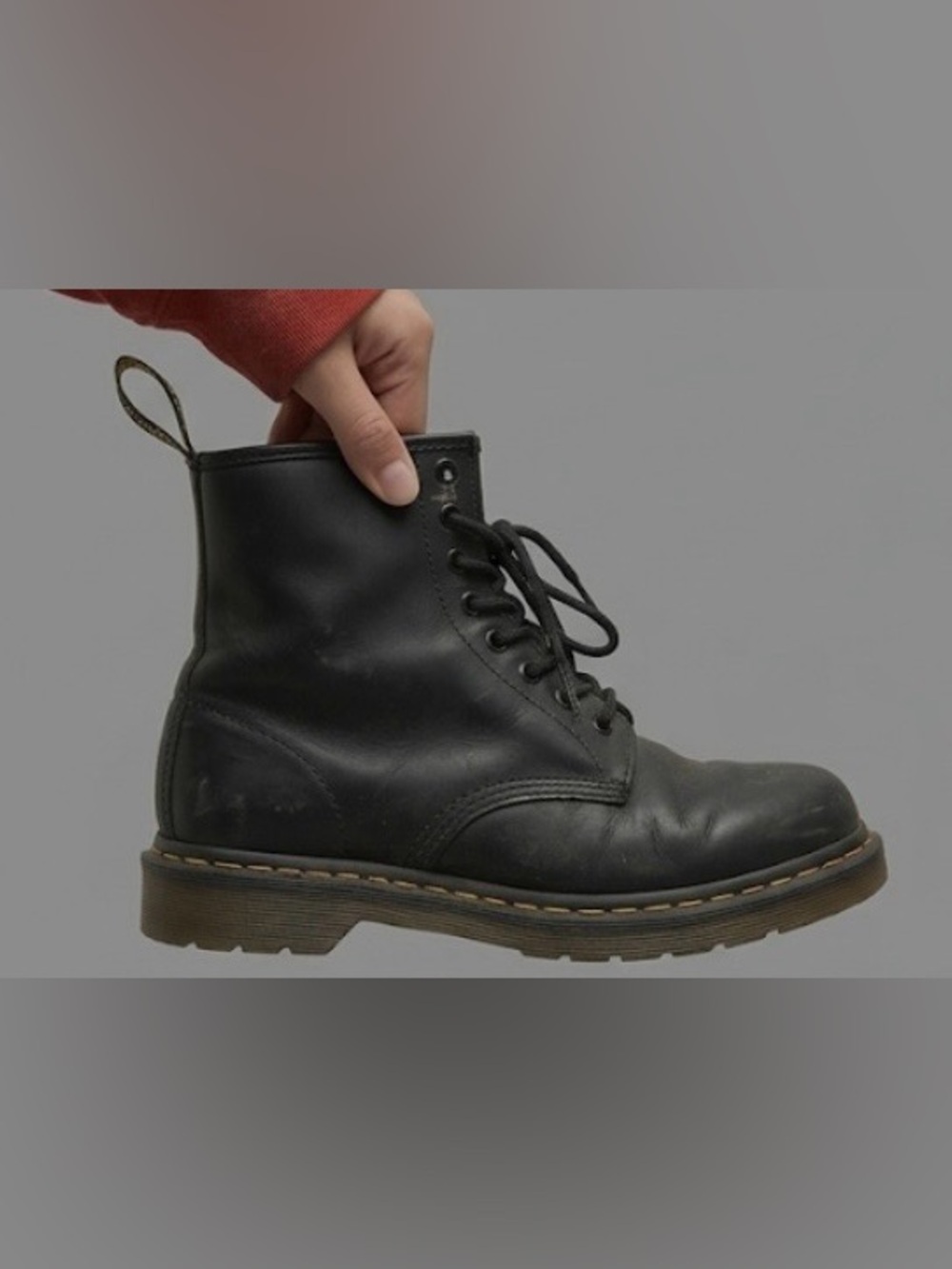 Black Doc Martens Leather Combat Boots